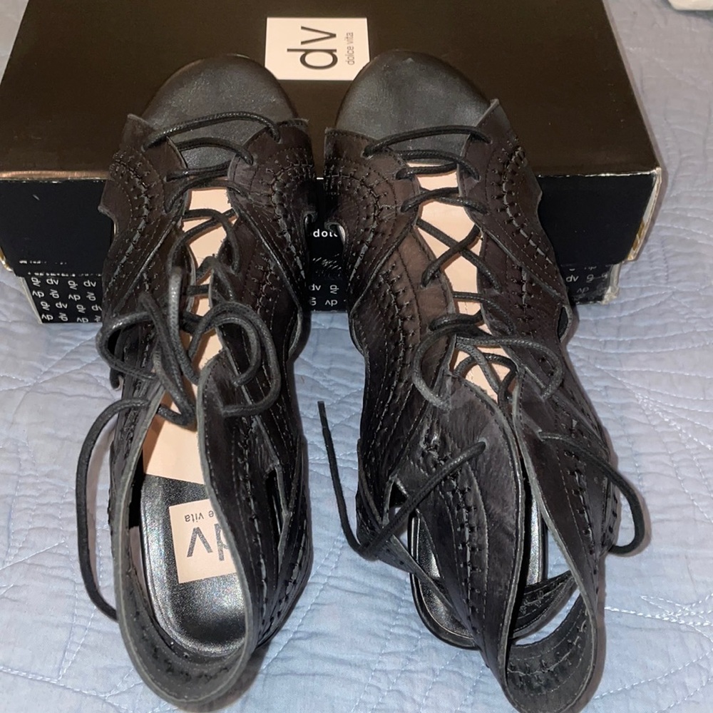 Dolce vita leather tie up sandal